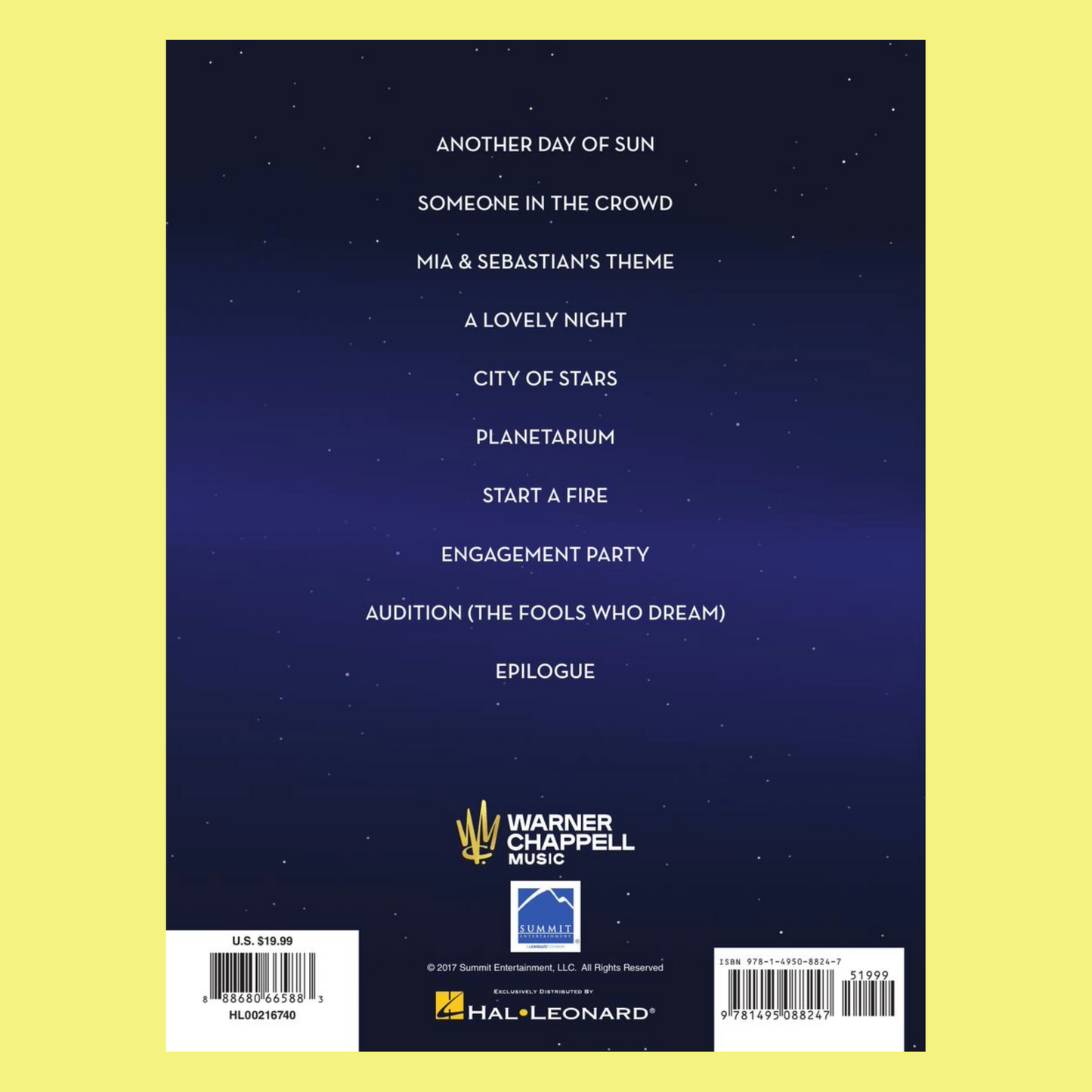 La La Land Movie Soundtrack PVG