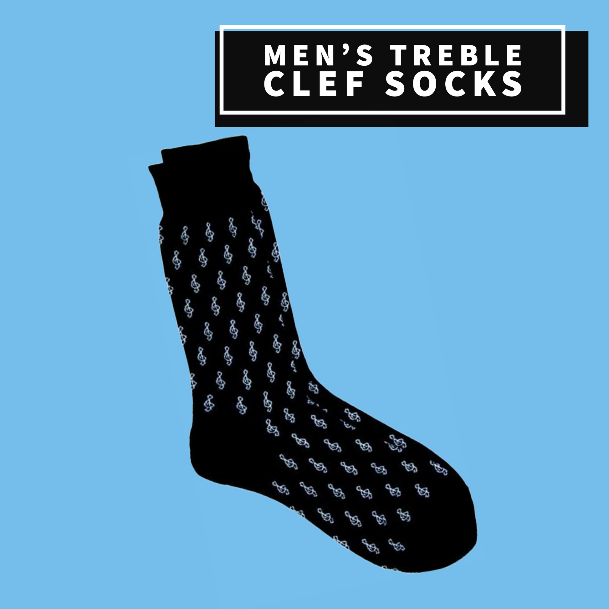 Mens Treble Clef Socks Giftware