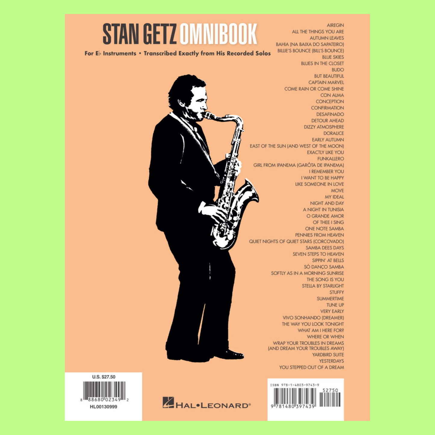 Stan Getz Omnibook - E Flat Instruments (54 Songs)