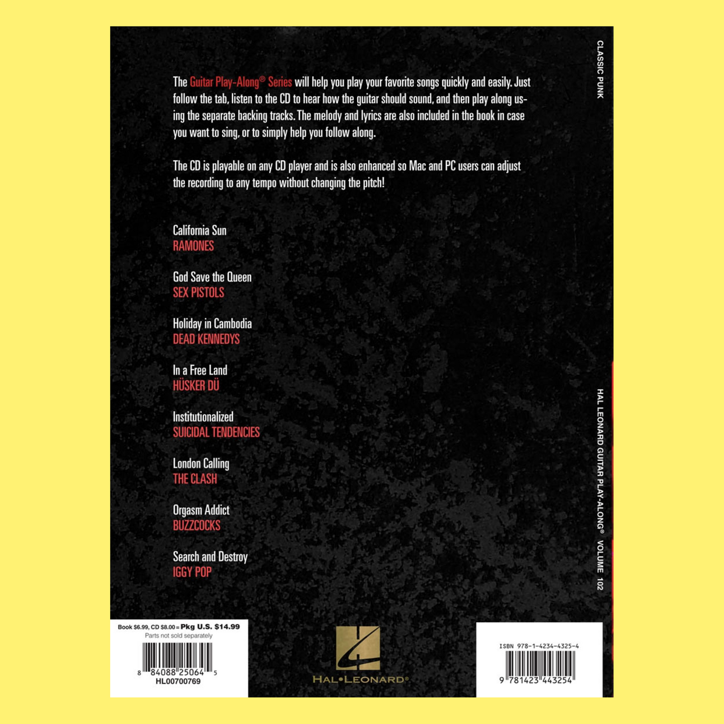 Classic Punk Guitar Play Along Volume 102 Book/Cd