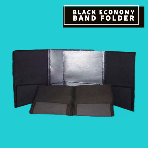 Black Economy Band Folder Expanding Pockets (30.4cm x 35.5cm)