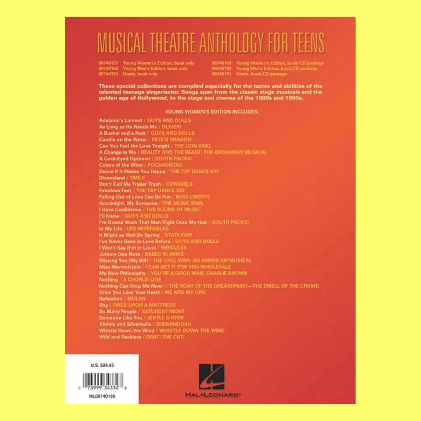 Musical Theatre Anthology For Teens - Young Women's Vocal Edition Book/Ola