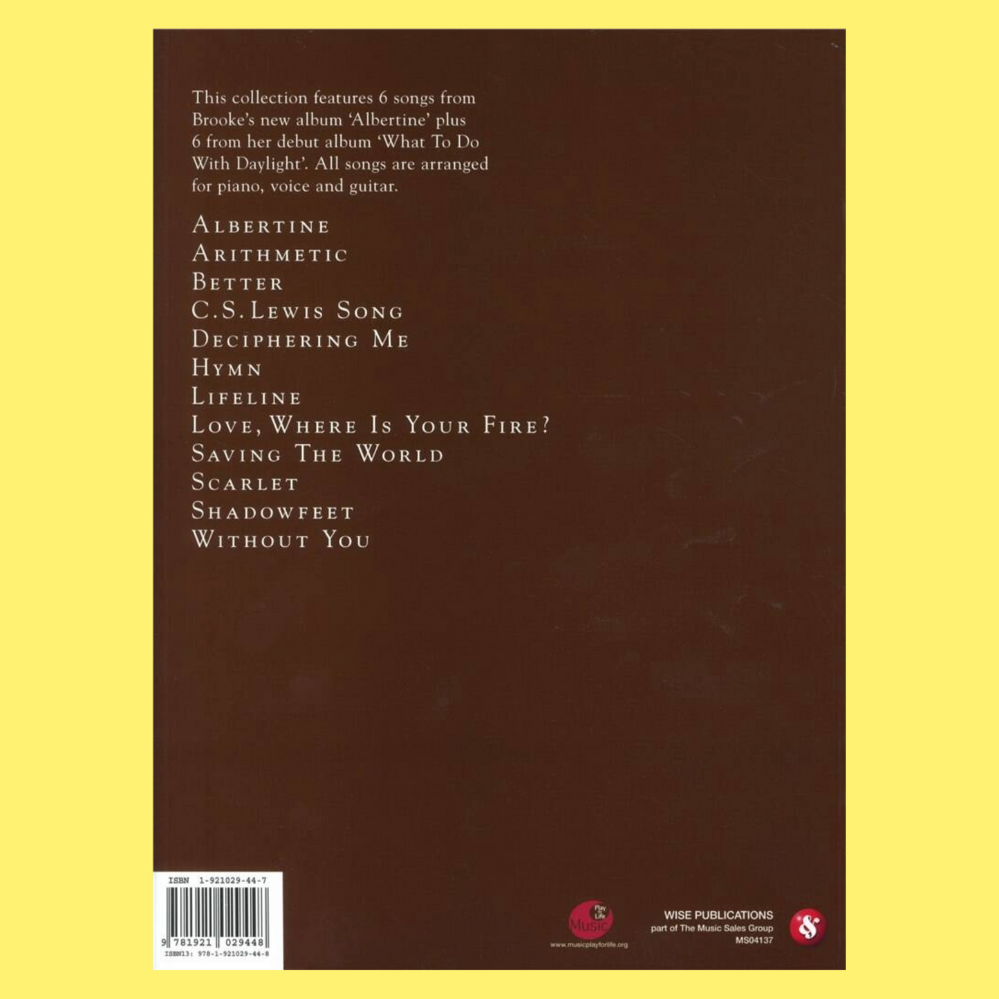 Brooke Fraser Collection PVG Songbook