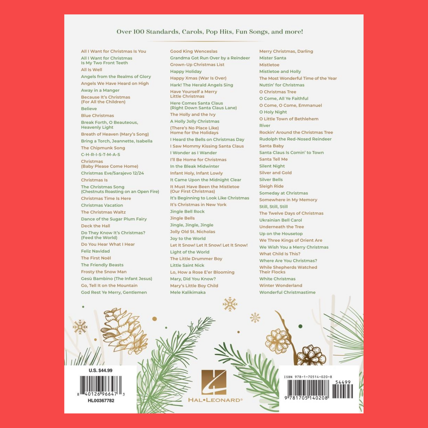 Christmas Sheet Music Anthology - Spiral Bound Piano/Vocal/Guitar Book