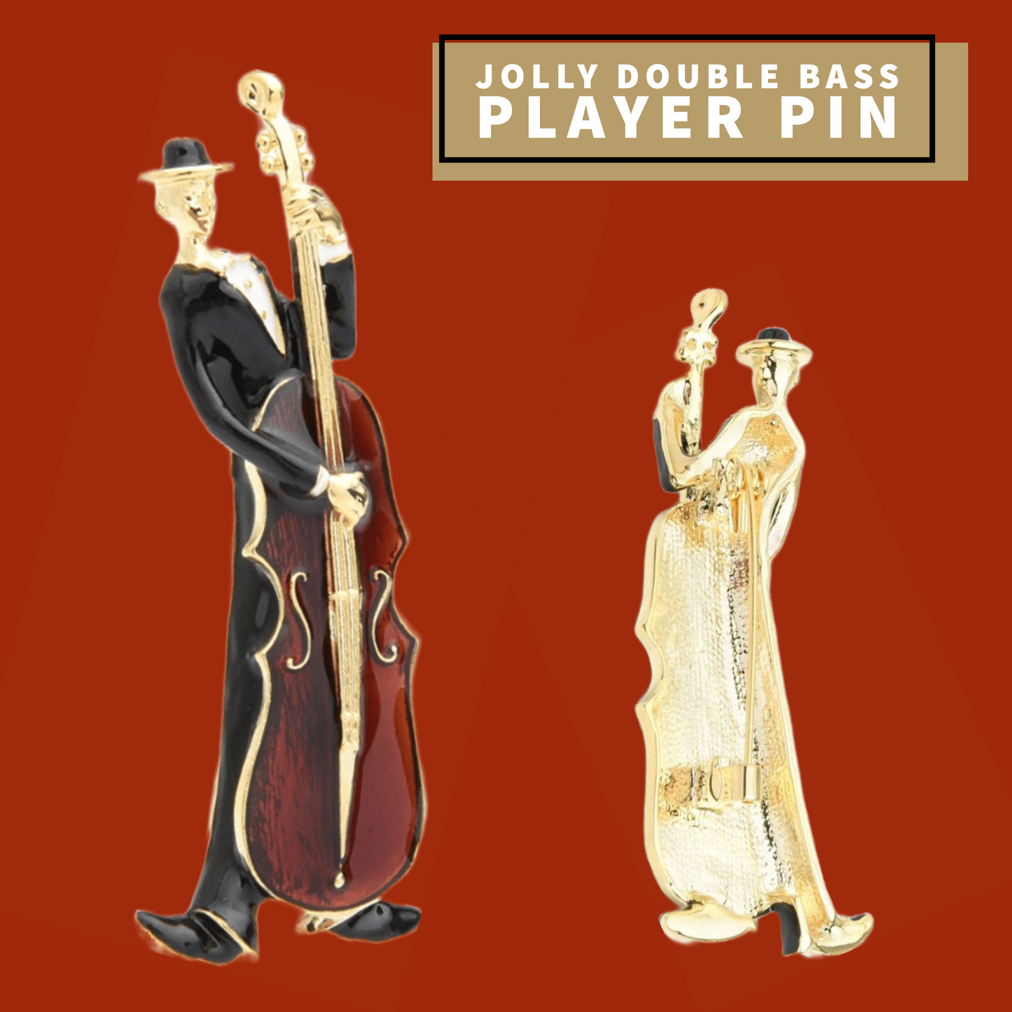 The Jolly Double Bass Player Enamel Pin