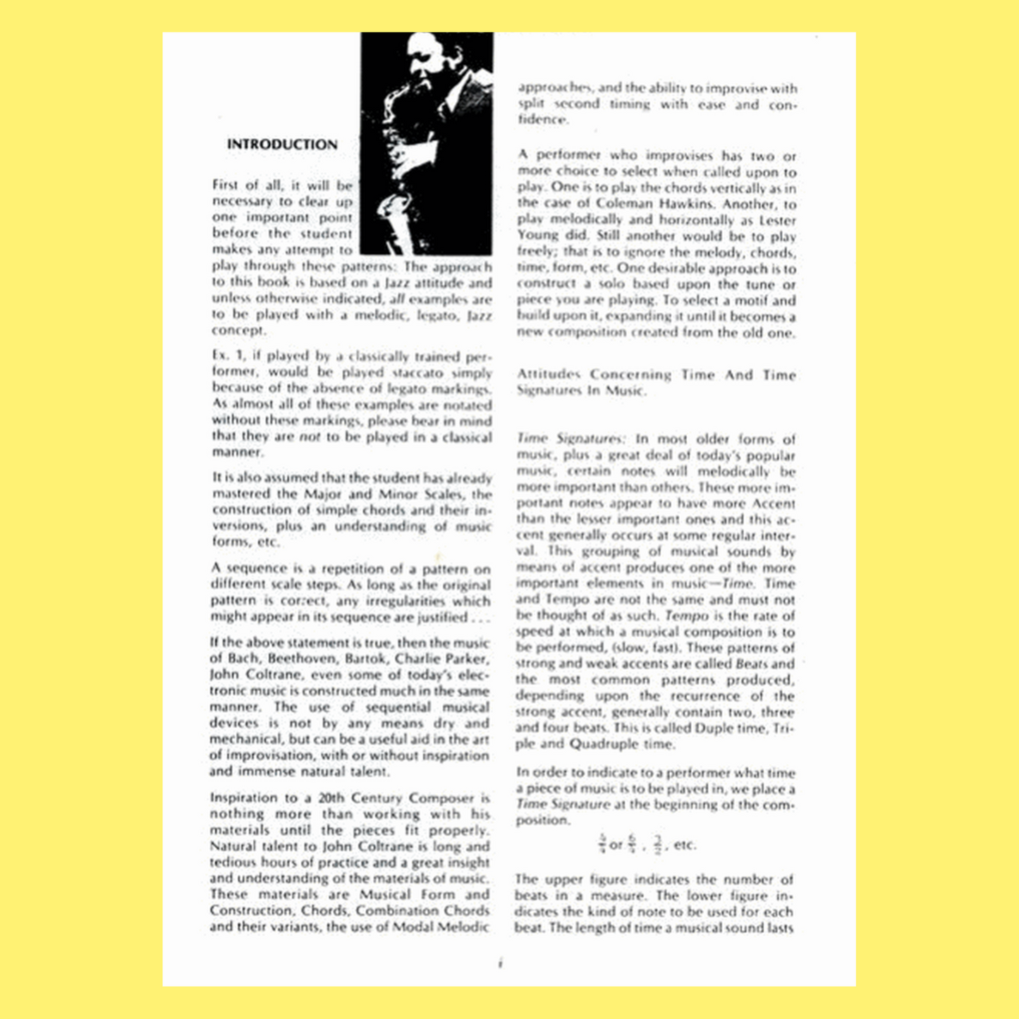 Patterns For Improvisation Jazz Treble Clef Book