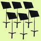 DCM BS301 Premium Orchestral Black Music Stand with Flat Desk (Steel Base) (6 Pack)