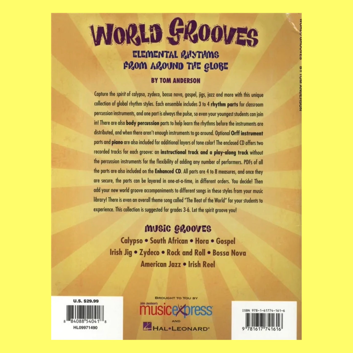 World Grooves Book/Cd - Classroom Activity with Reproducible Sheets