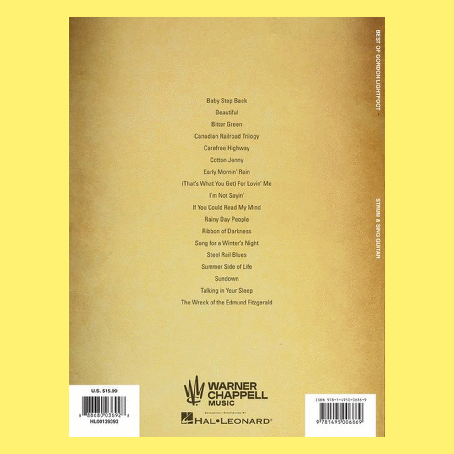 Best Of Gordon Lightfoot - Strum & Sing Book