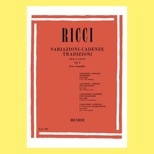 Variazioni - Cadenze Tradizioni per Canto Volume I Book 1 (Female Voices)