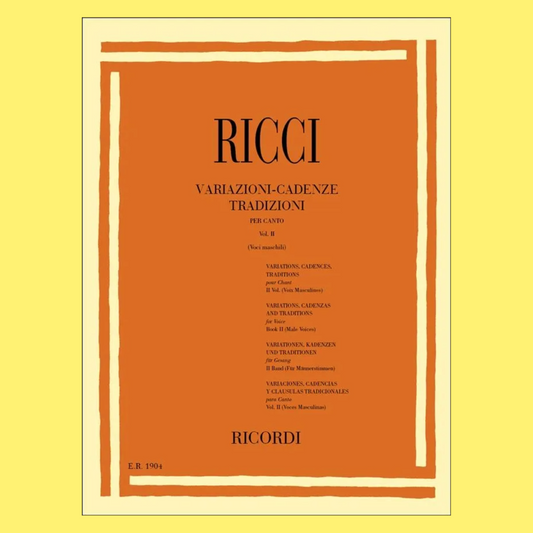 Variazioni - Cadenze Tradizioni per Canto Volume II Book 1 (Male Voices)