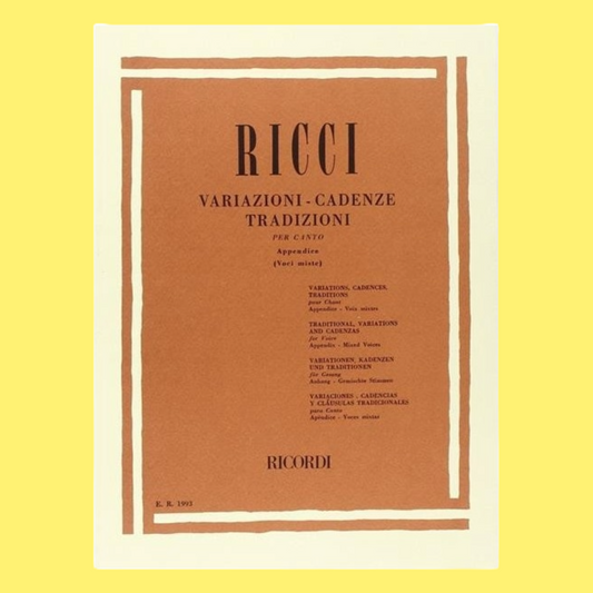 Variazioni - Cadenze Tradizioni Per Canto - Appendix 1 (Mixed Voices)