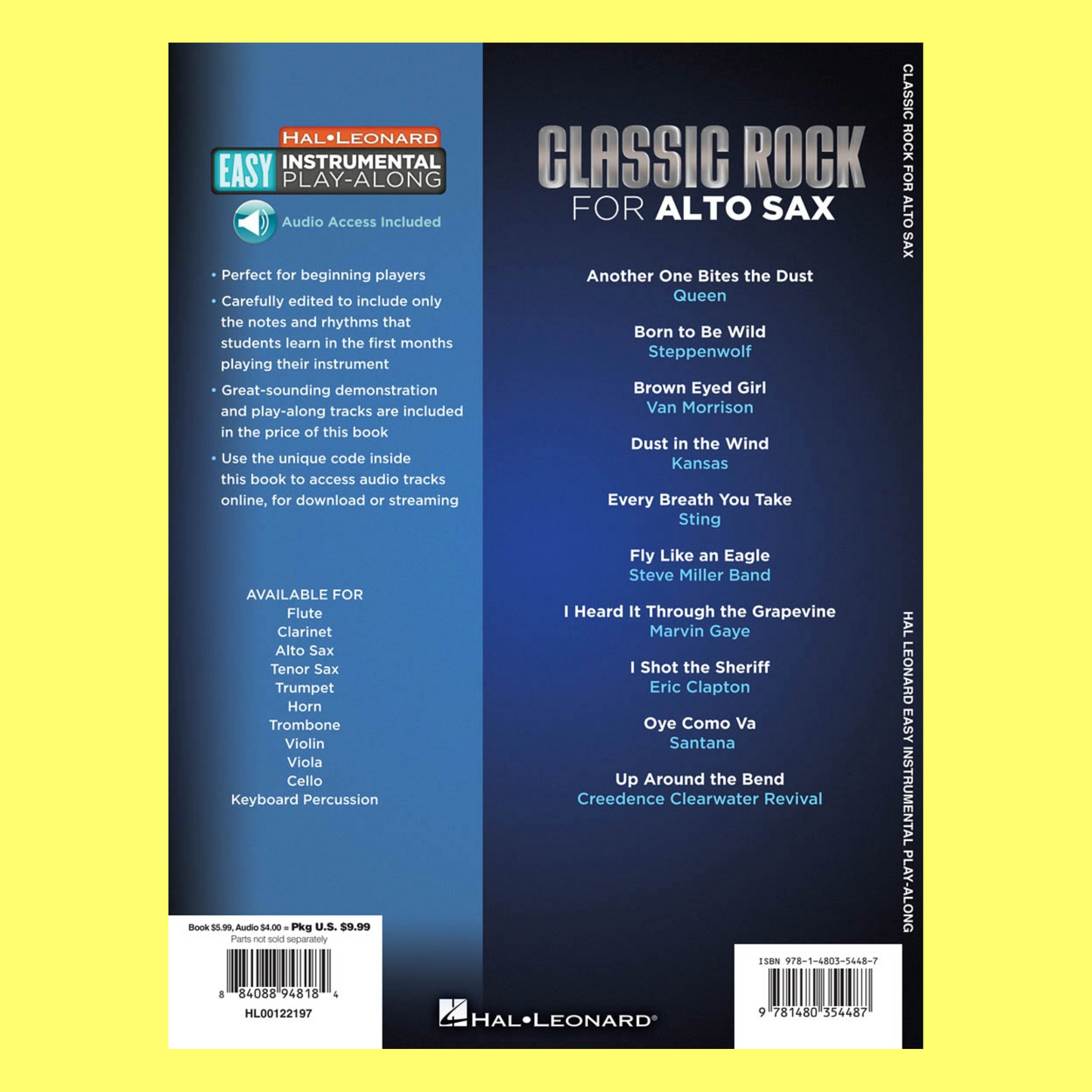 Classic Rock Trombone Instrumental Play Along Book/Ola