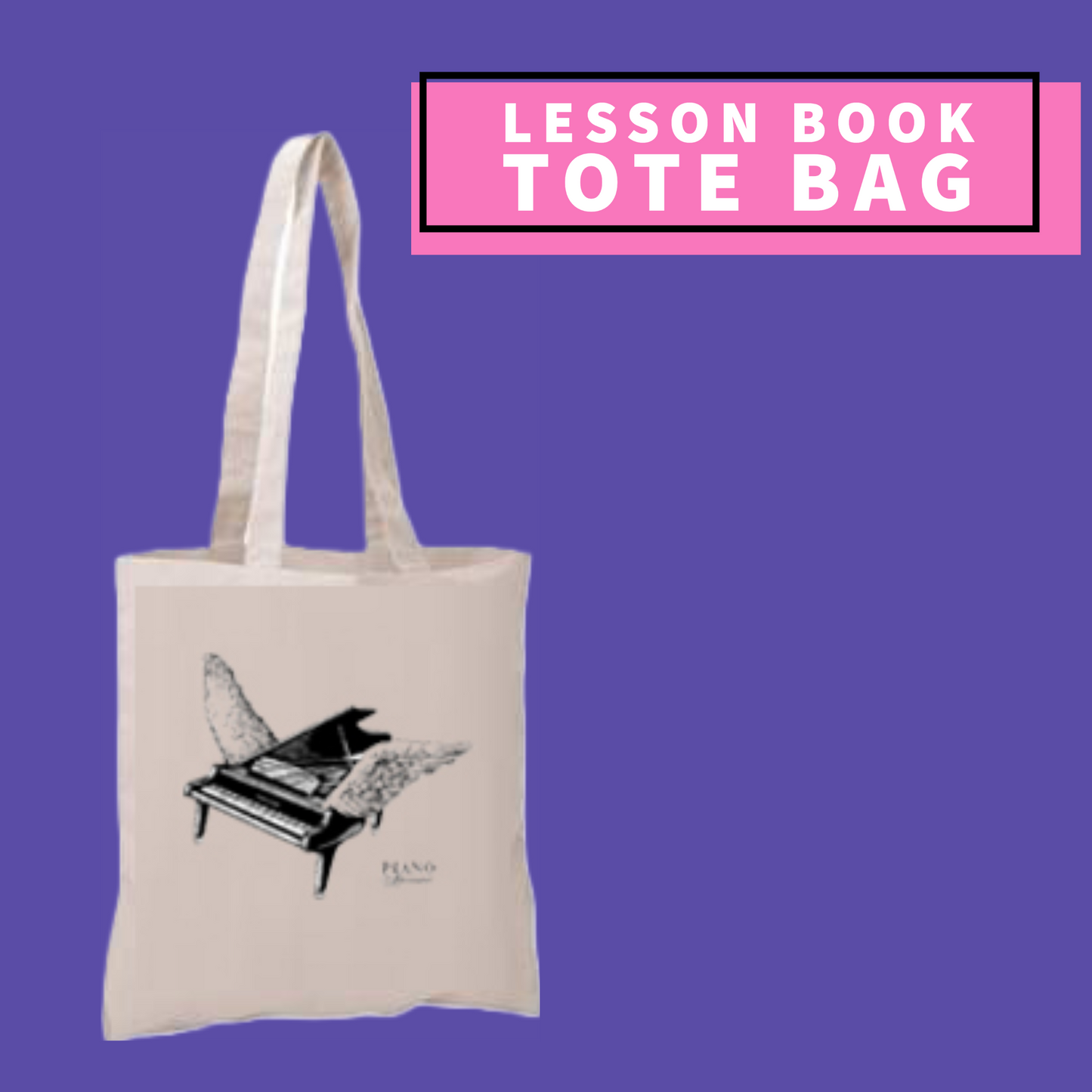 Piano Adventures: Lesson Book Canvas Tote Carry Bag