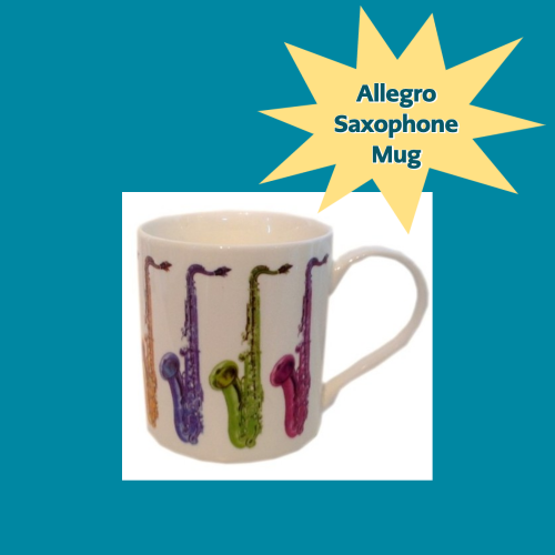 Allegro Saxophone Ceramic Mug Giftware