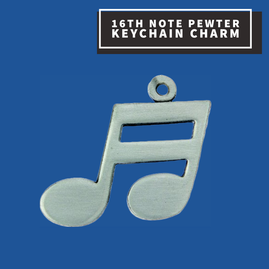 16Th Note Pewter Keychain Charm Giftware