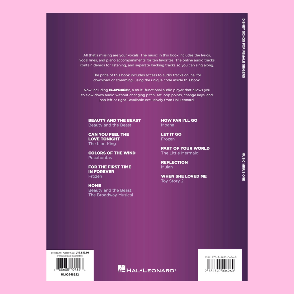 Disney Songs For Female Singers Book/Ola