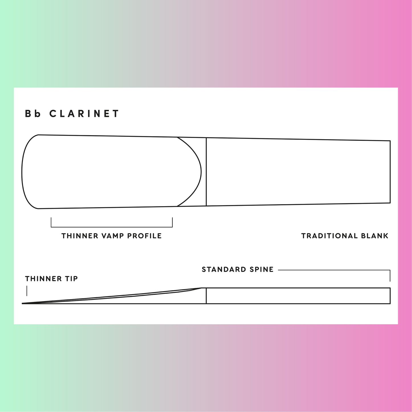 D'Addario 2.0 Bb Clarinet Royal Reed (10 Pack) - Perfect for Beginners