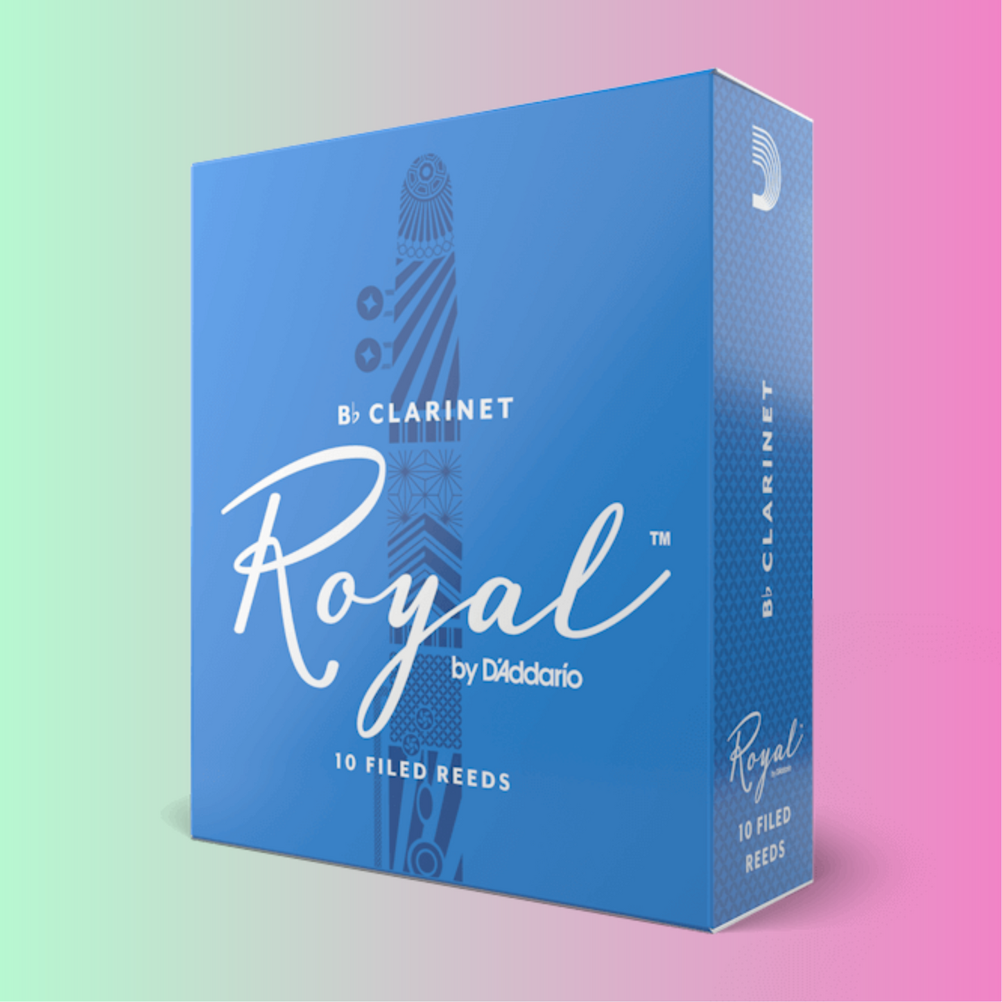 D'Addario 2.0 Bb Clarinet Royal Reed (10 Pack) - Perfect for Beginners