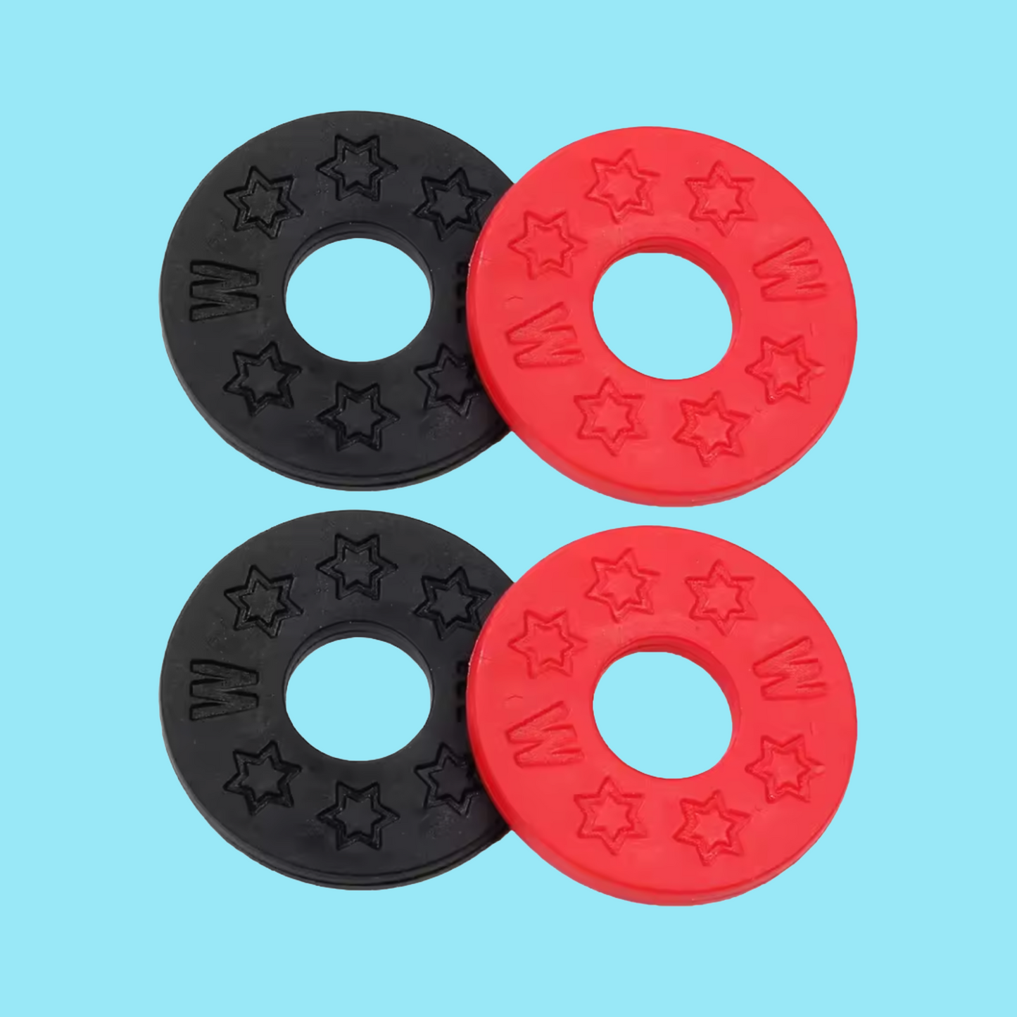 Musicworx - Red & Black Strap Blocks (4 Pack)