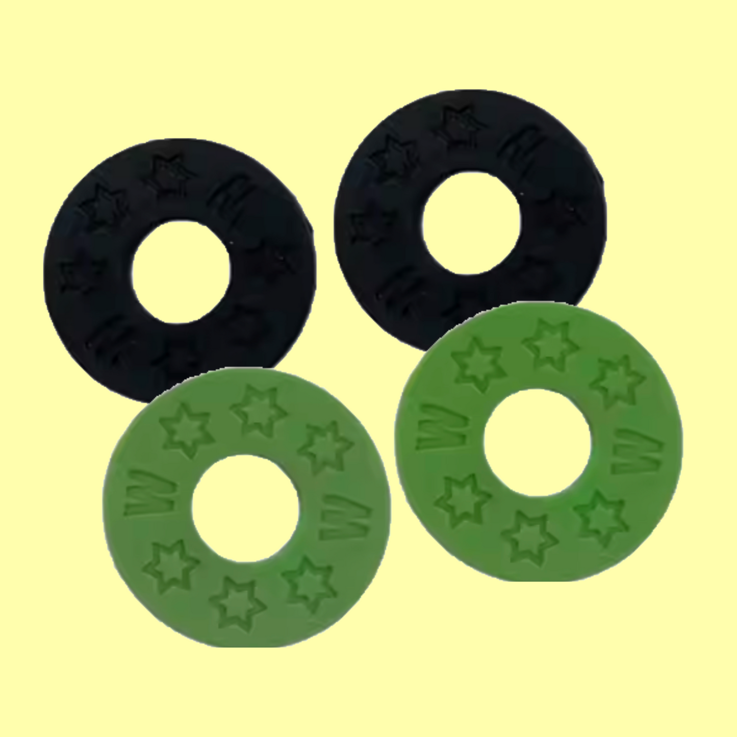 Musicworx - Green & Black Strap Blocks (4 Pack)