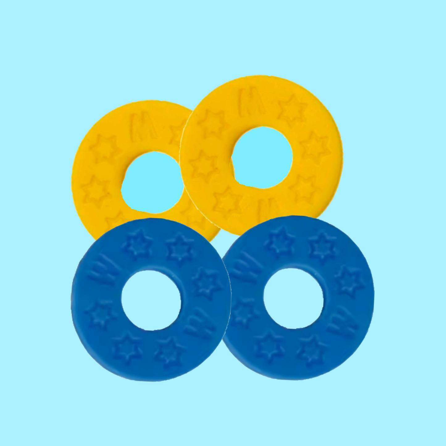 Musicworx - Blue & Yellow Strap Blocks (4 Pack)