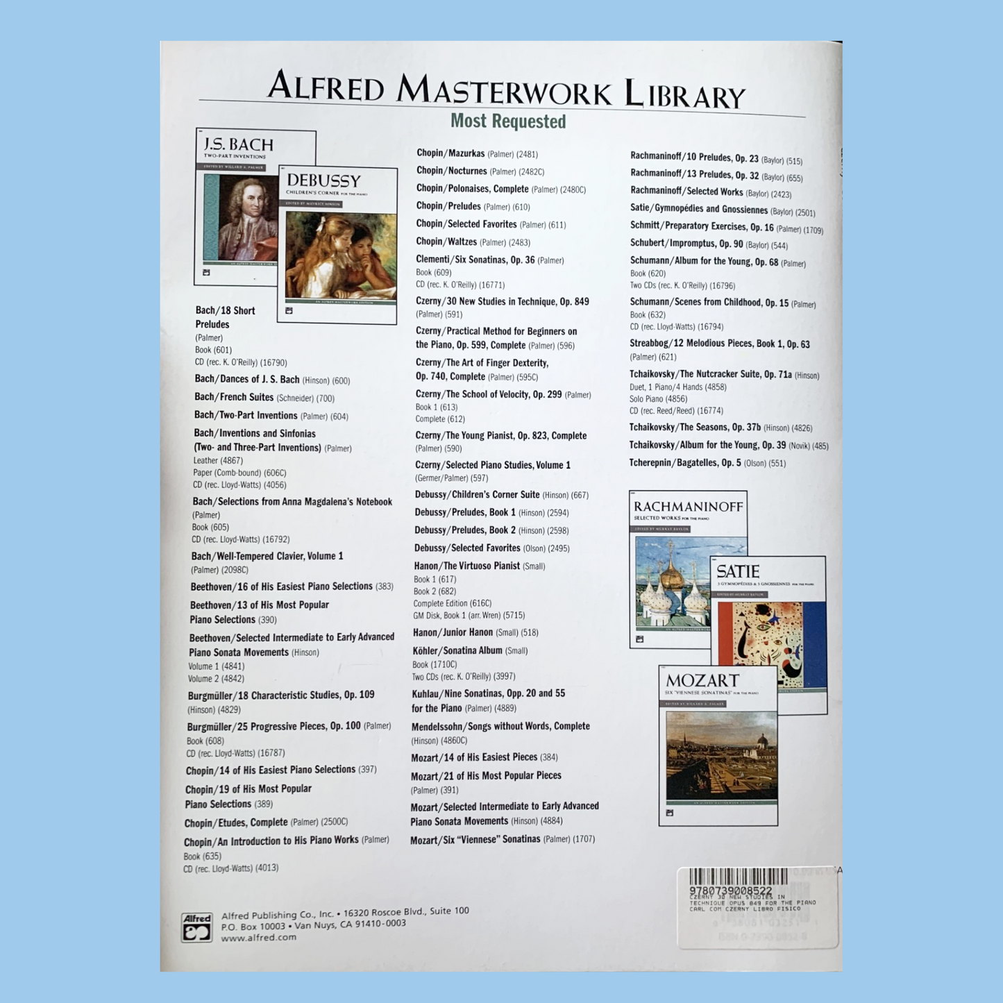 Czerny - 30 New Studies In Technique Op 849 For Piano Book