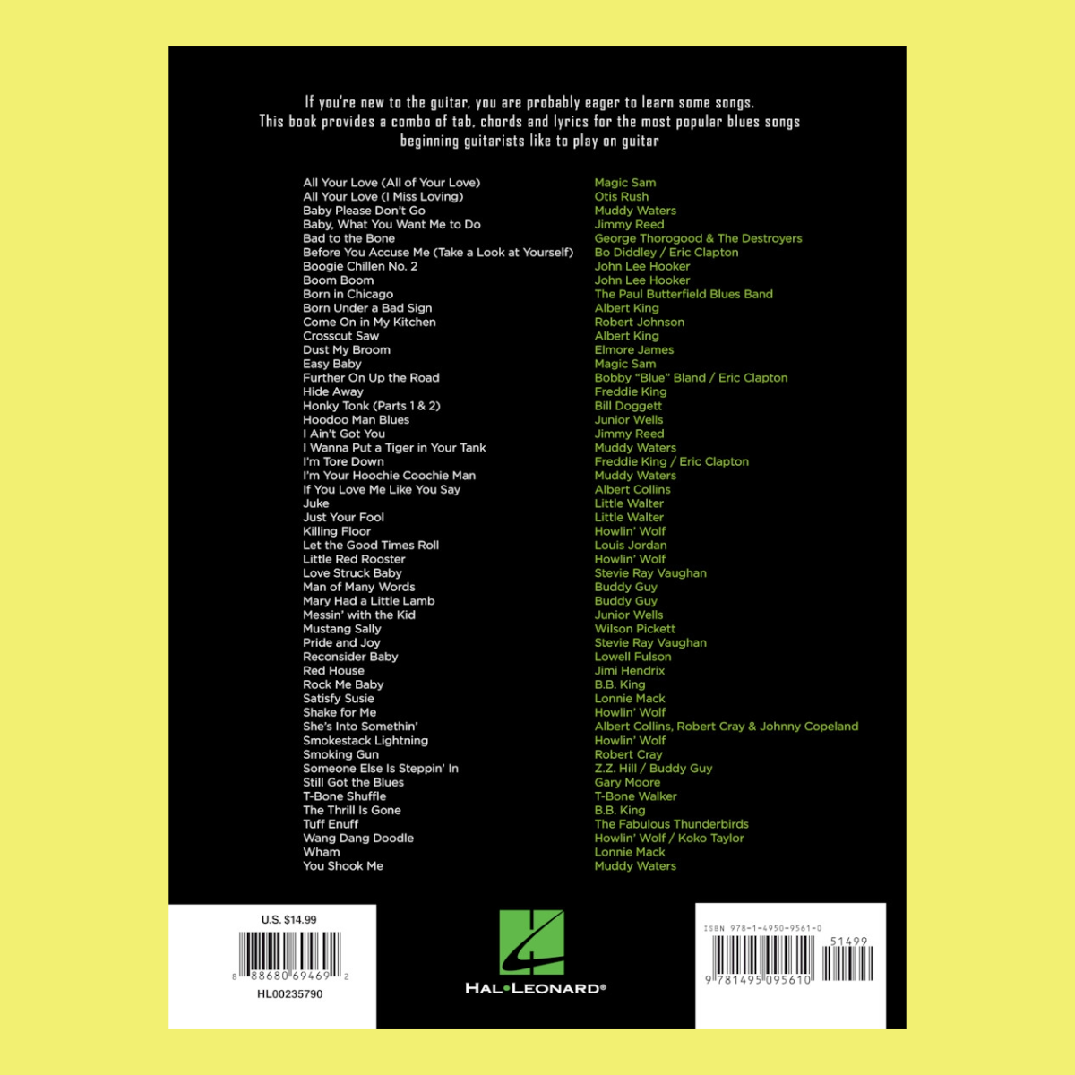 First 50 Blues Songs You Should Play On Guitar Book