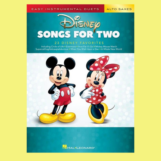 Disney Songs For Two - Alto Saxophones Book