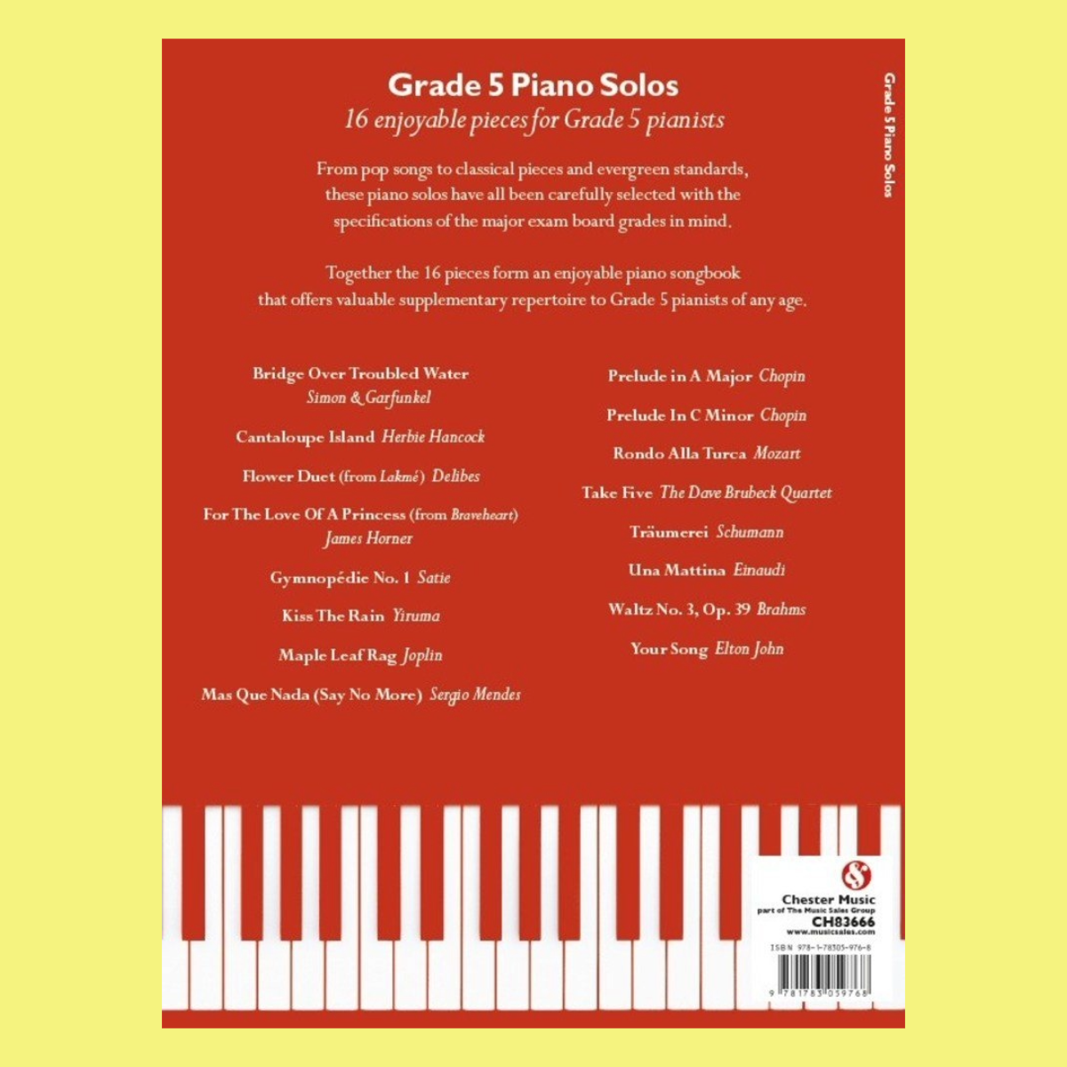 Grade 5 Piano Solos Book -16 Enjoyable Pieces for Grade 5 Pianists