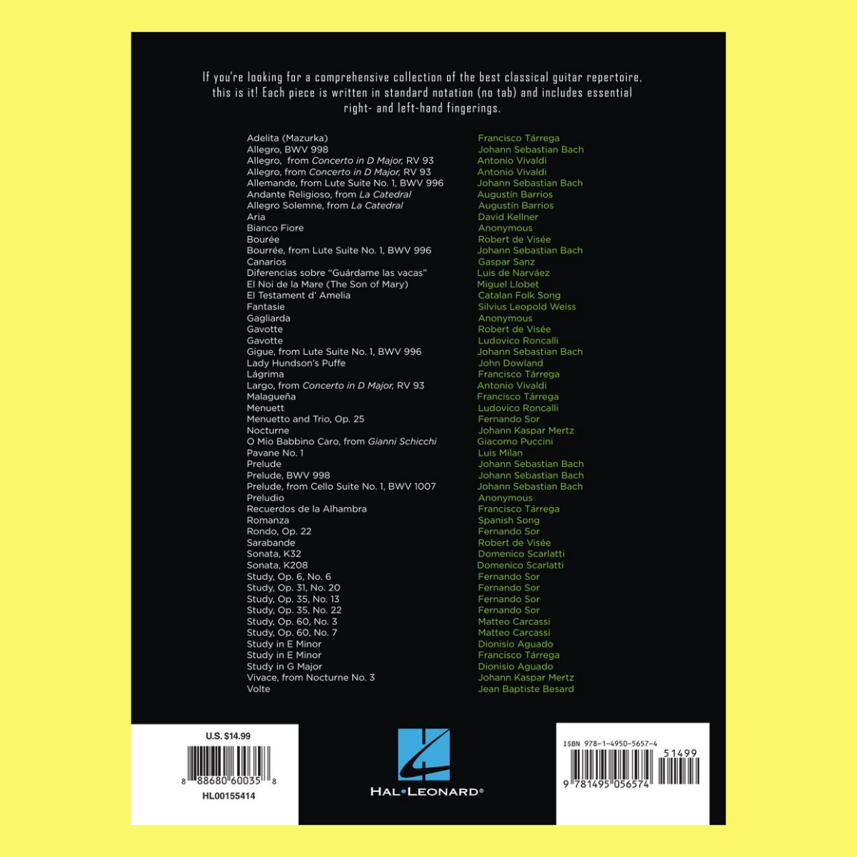 First 50 Classical Pieces Play On Guitar Book