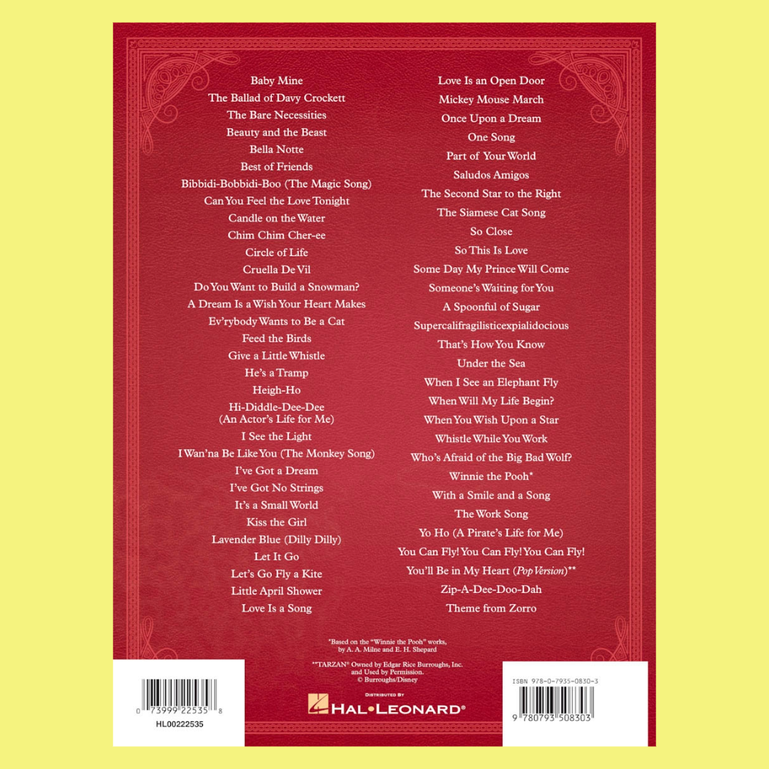 Disney Collection Easy Piano 3rd Edition Book (60 Songs)