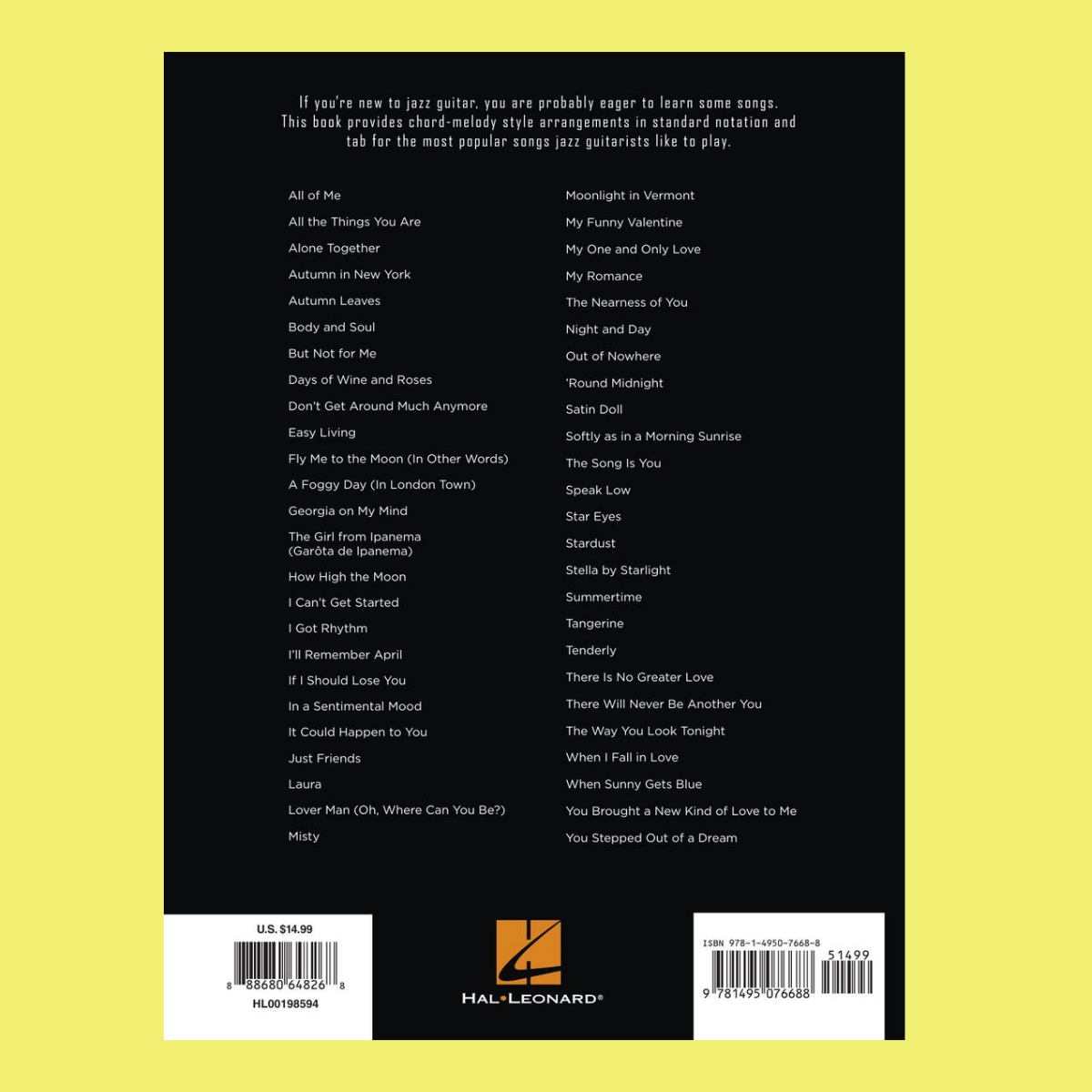 First 50 Jazz Standards You Should Play On Guitar Book