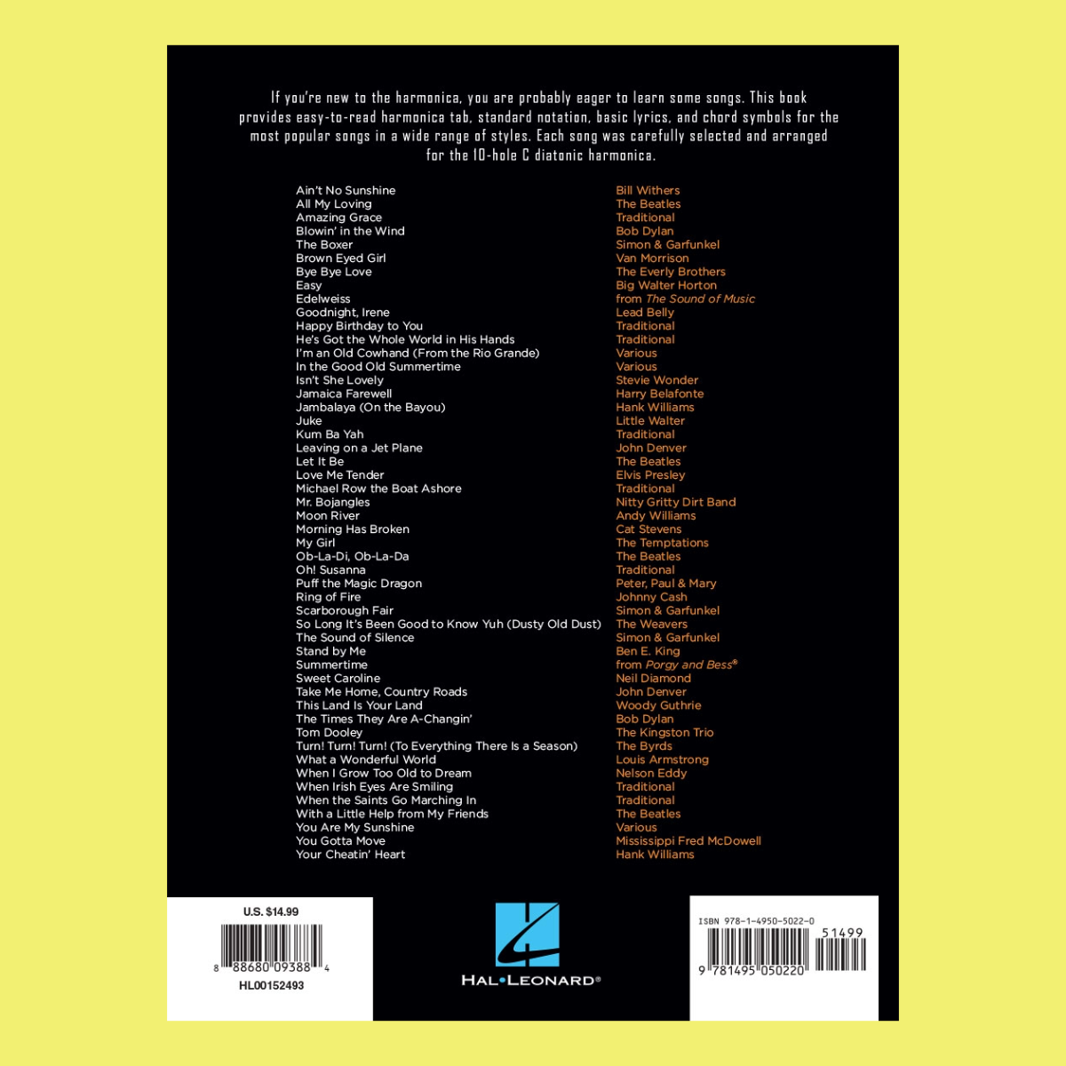 First 50 Songs Play On Harmonica Book