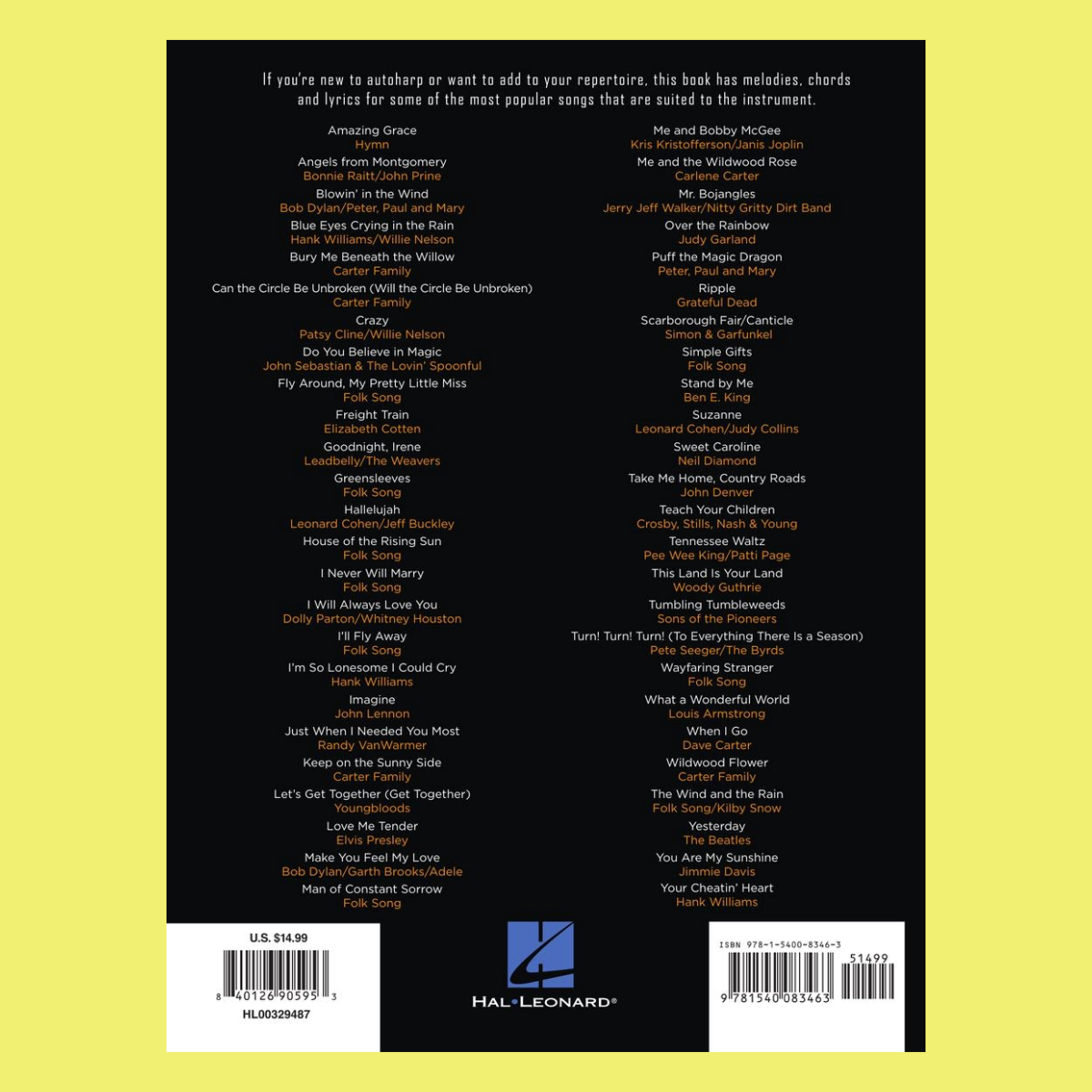 First 50 Songs You Should Play On Autoharp Book