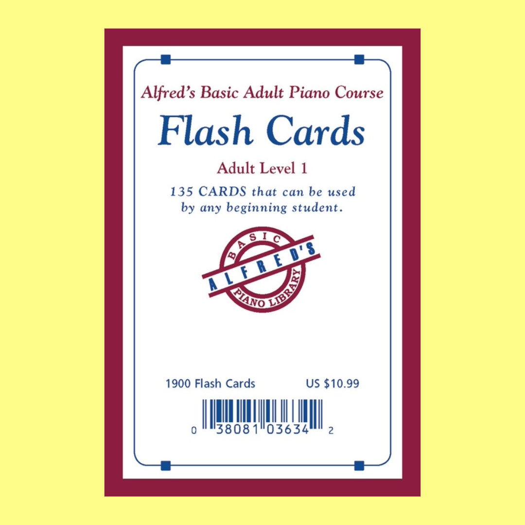 Alfred's Basic Adult Piano Course - Flash Cards Level 1 (135 Cards)