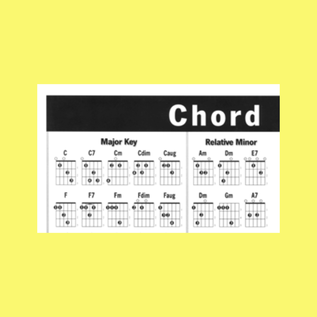 Left Hand Guitar Chord Chart Book
