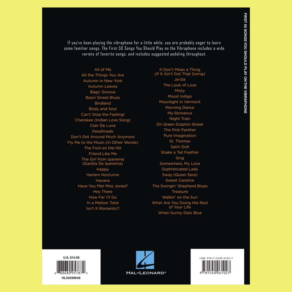 First 50 Songs You Should Play On Vibraphone Book