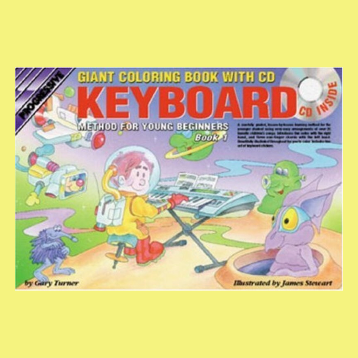 Progressive Electronic Keyboard Young Beginners - Giant Colouring Book with CD