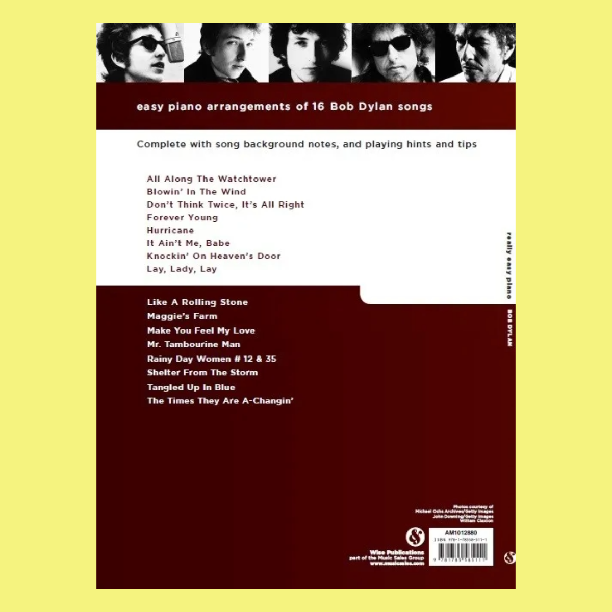 Bob Dylan - Really Easy Piano Songbook (16 Bob Dylan Classics)