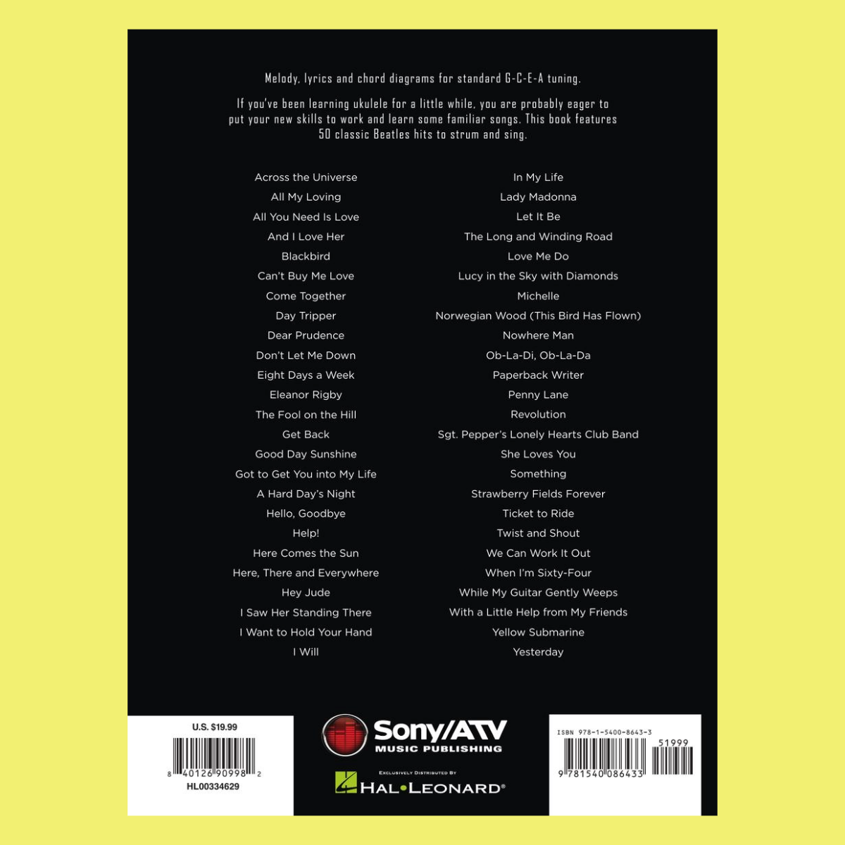 First 50 Songs By The Beatles You Should Play On Ukulele Book