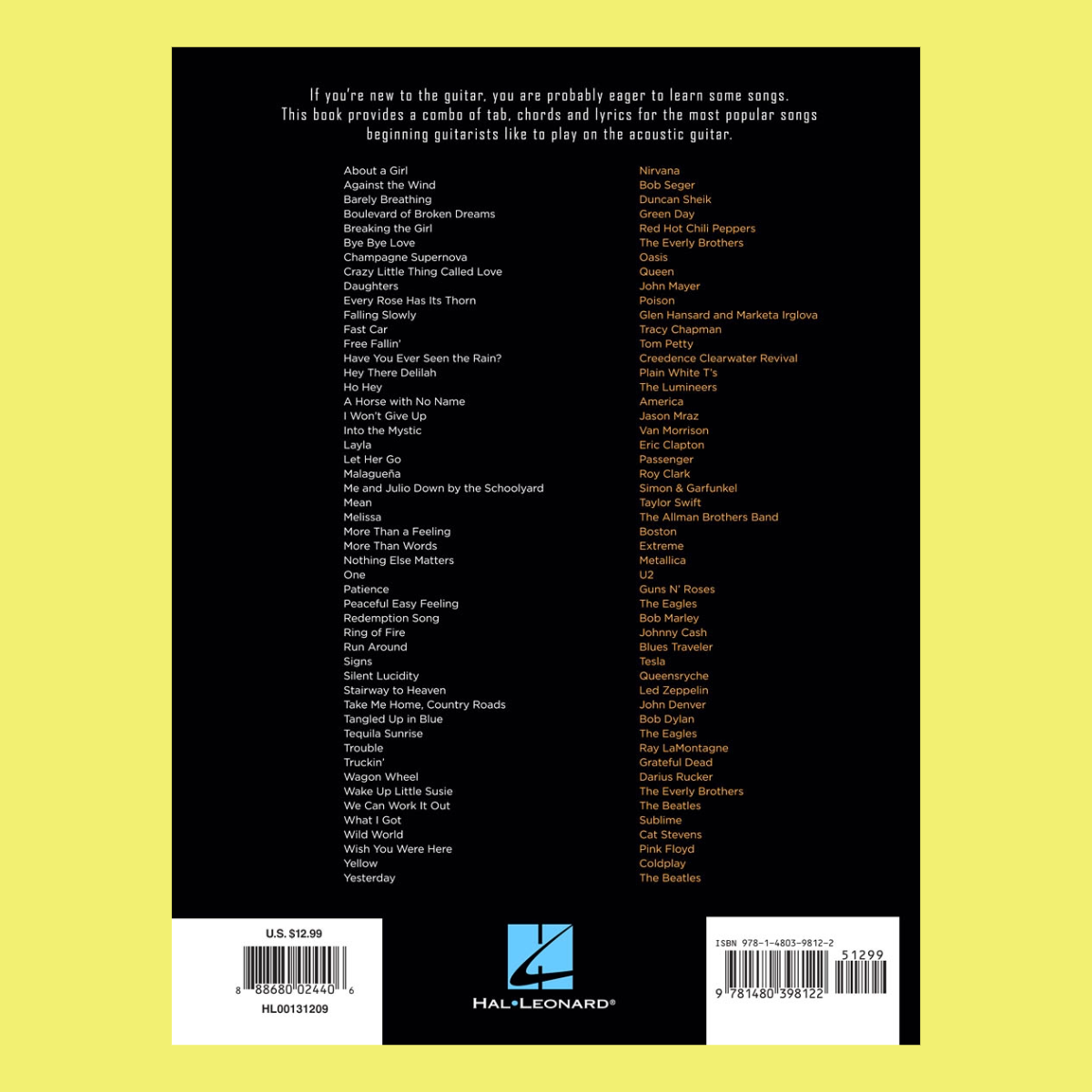 First 50 Songs You Should Play On Acoustic Guitar Book
