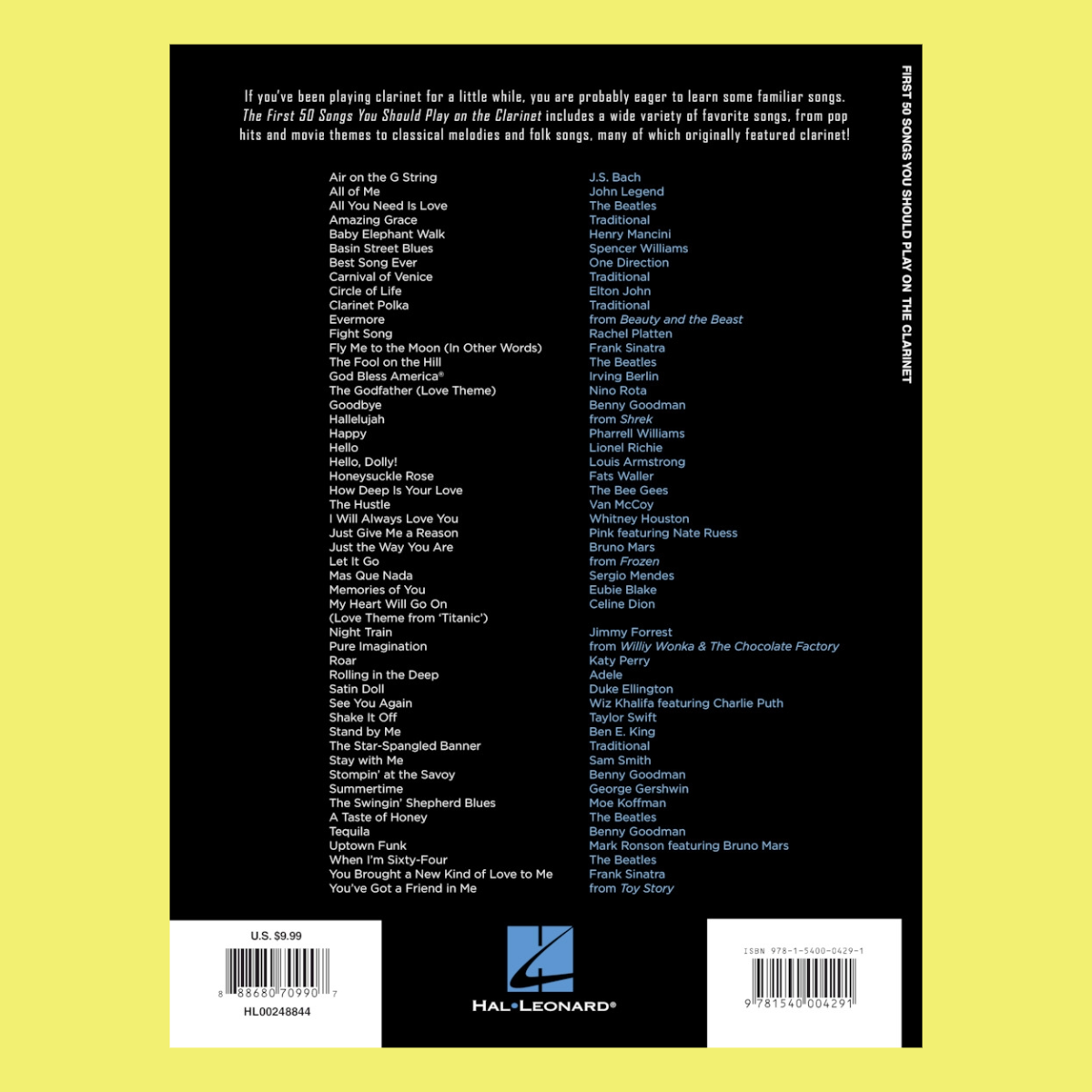 First 50 Songs You Should Play On The Clarinet Book