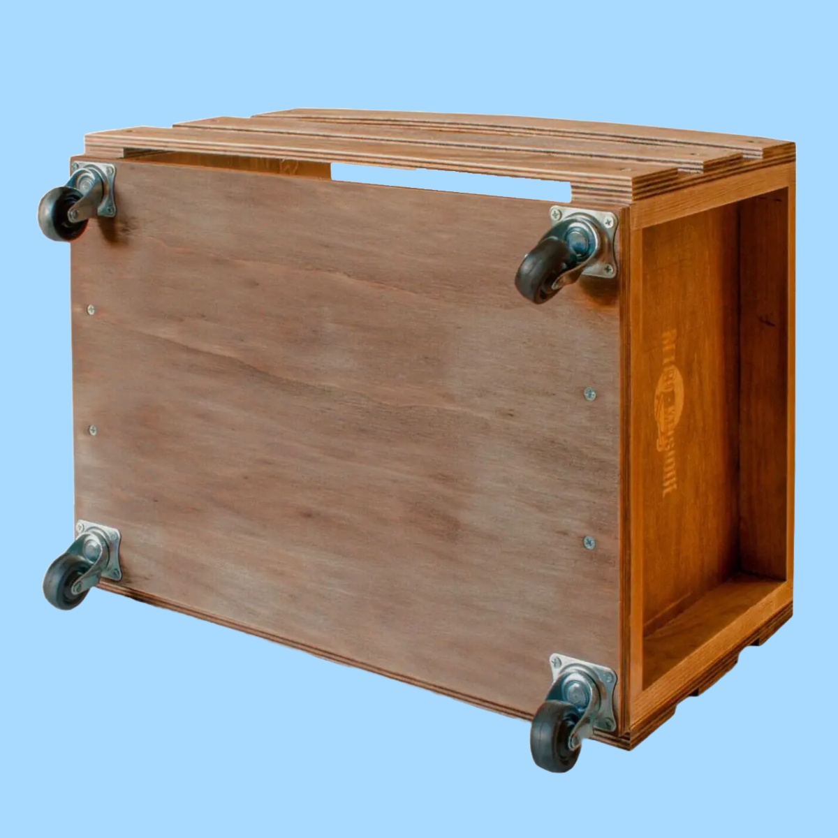 Retro-Musique - 12" Wooden LP Vinyl Crate - Holds 100 Records