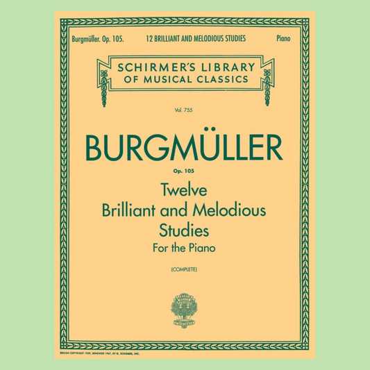 Burgmuller - 12 Brilliant and Melodious Studies Op 105 Piano Book