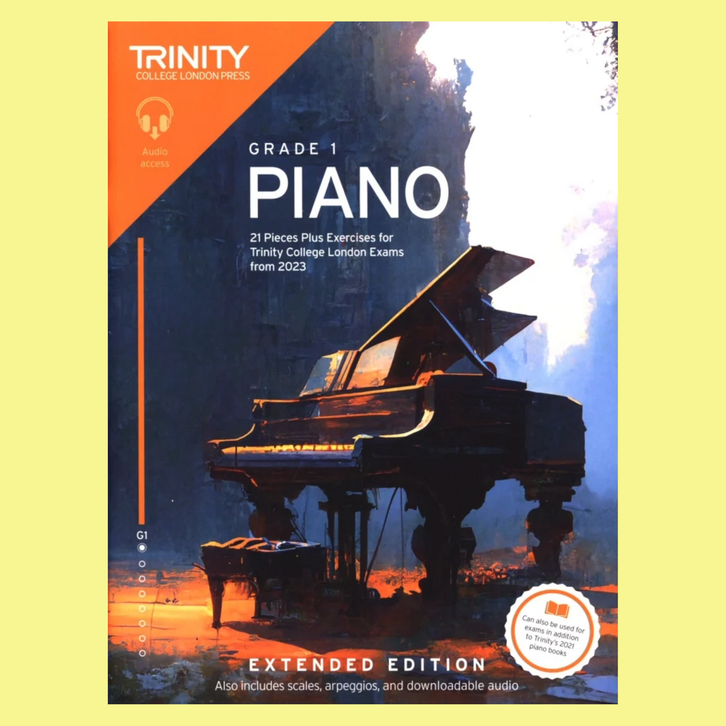 Trinity Piano Exam Pieces & Exercises - Grade 1 Extended Edition with Audio (2023)