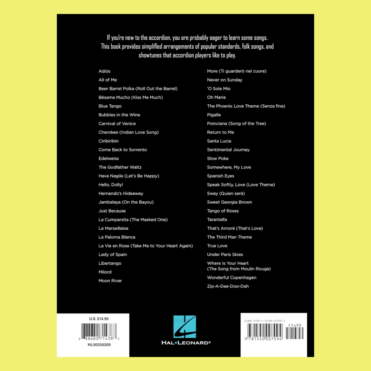 First 50 Songs You Should Play On The Accordion Book