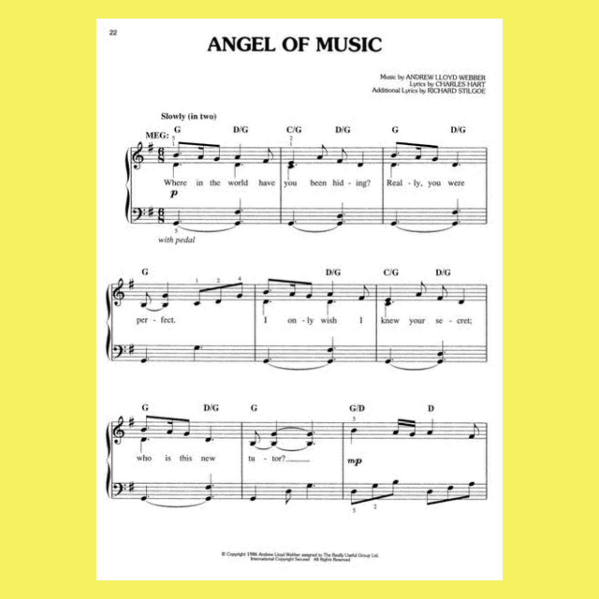 Phantom Of The Opera Movie Easy Piano Selections Book
