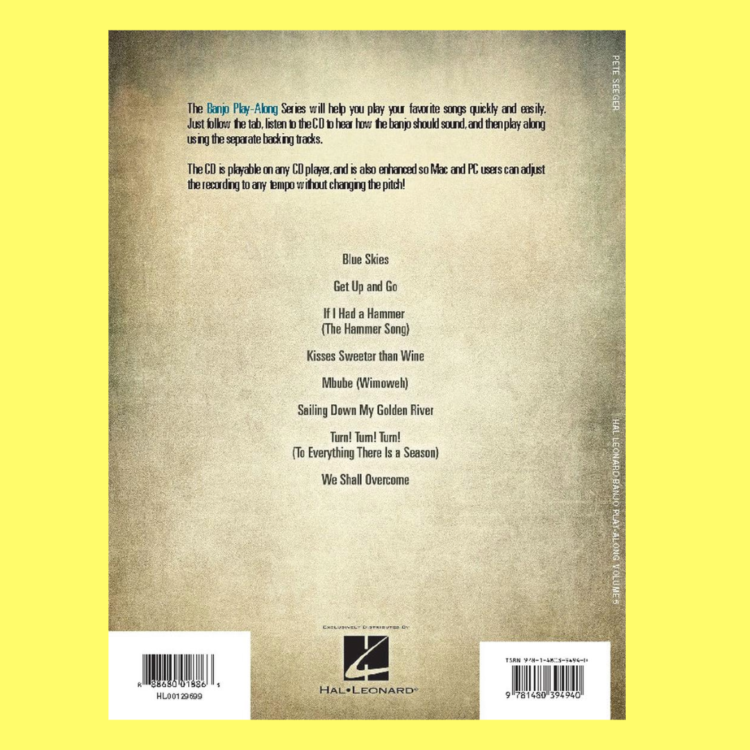 Pete Seeger Banjo Play Along Volume 5 Book/Cd
