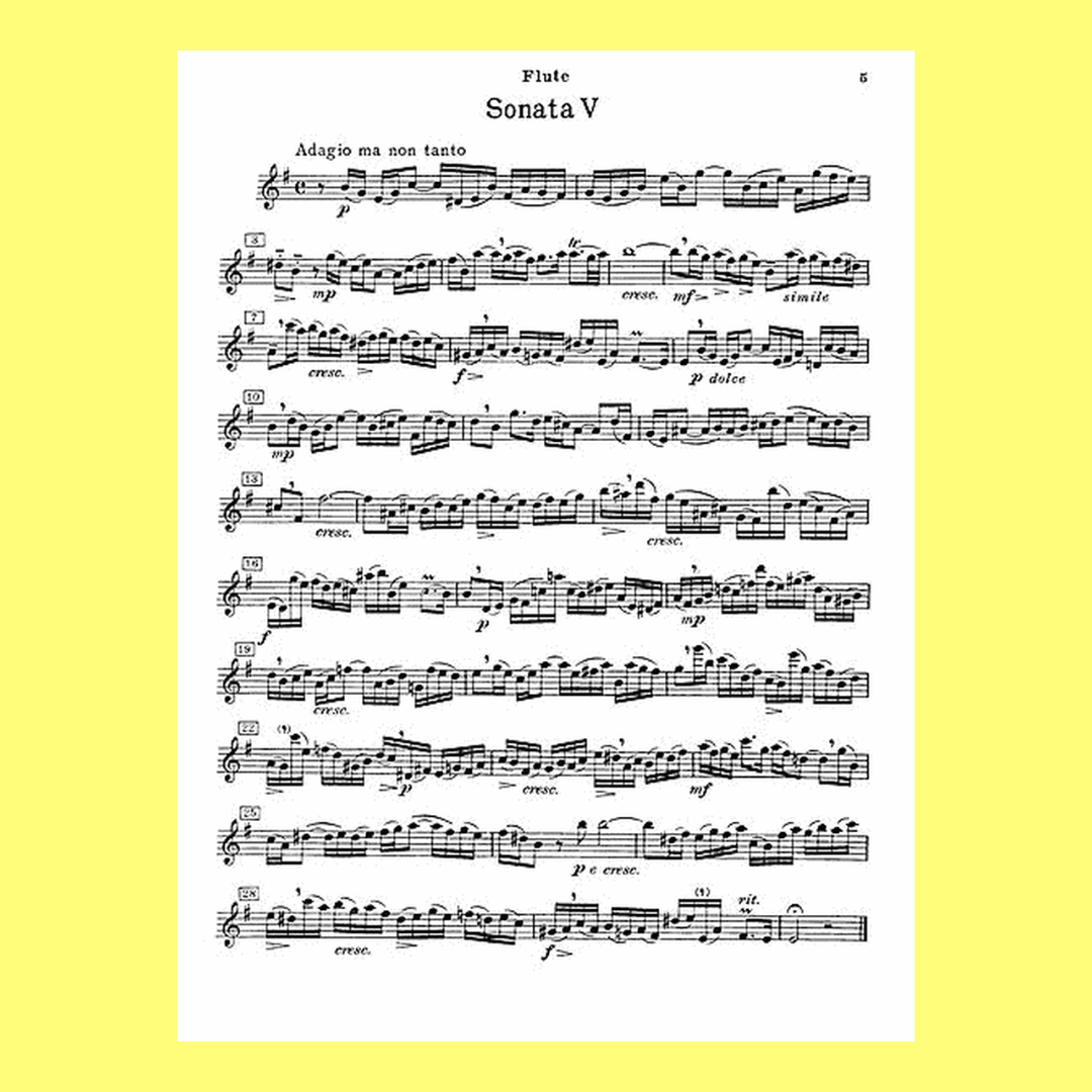 JS Bach - Sonatas Volume 2 for Flute and Piano Nos 4-7 Book